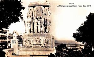Alger - Monument aux Morts vu de dos - 1949